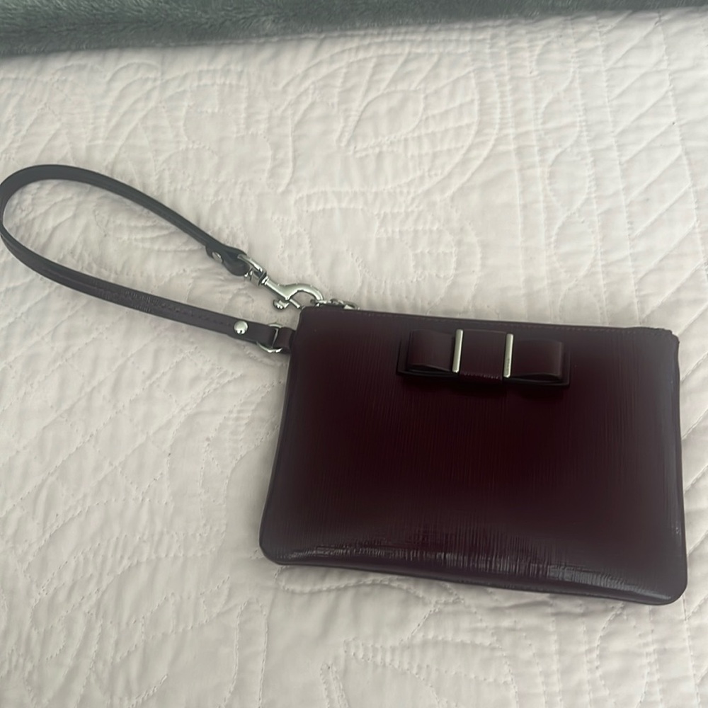 Deep Maroon/ deep burgundy color  Wristlet